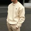 Mens Regular Fit Crew Neck Sweatshirt, Casual Long Sleeve Athletic Tops, Comfort Pullover for Gym Outdoor Sports Commute Leisure Wear