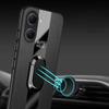 Чехол из Плексигласа и ПУ Кожи для POCO F7 X7 Pro F7 Ultra Redmi Turbo 4 Pro Магнитная Металлическая Подставка-Кольцо Ударопрочный Защитный Задний Чехол
