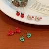 3 Pairs Cute Cartoon Christmas Earring Set Kawaii Santa Claus Bell Elk Festival Red Earring Fashion Jewelry Accessories Gifts