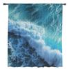 Blue Sea Waves Tulle Curtains for Living Room Drapes Window Sheer Modern Curtains for Bedroom Decor