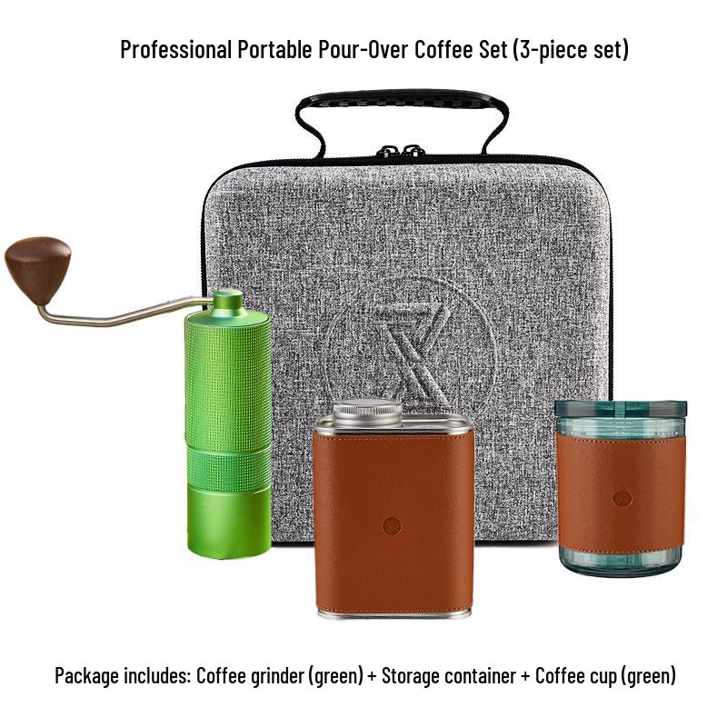 Portable 3-in-1 Retro Pour-Over Coffee Maker Set with Filter Cup