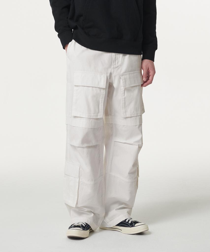 MUSINSA STANDARD Cotton Multi-Pocket Parachute Cargo Pants [Off-White]