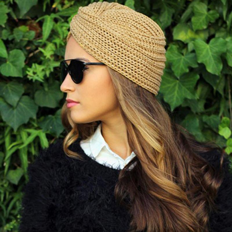 Женский мусульманский тюрбан, вязаная шапка, шапка от рака, химиотерапия, головной убор от выпадения волос