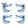 Removable Face Tattoo Stickers 2 Pairs Halloween Eye Stickers, Waterproof Temporary Decals with Pumpkin Bat Spider Web, Easy Apply Remove, Party
