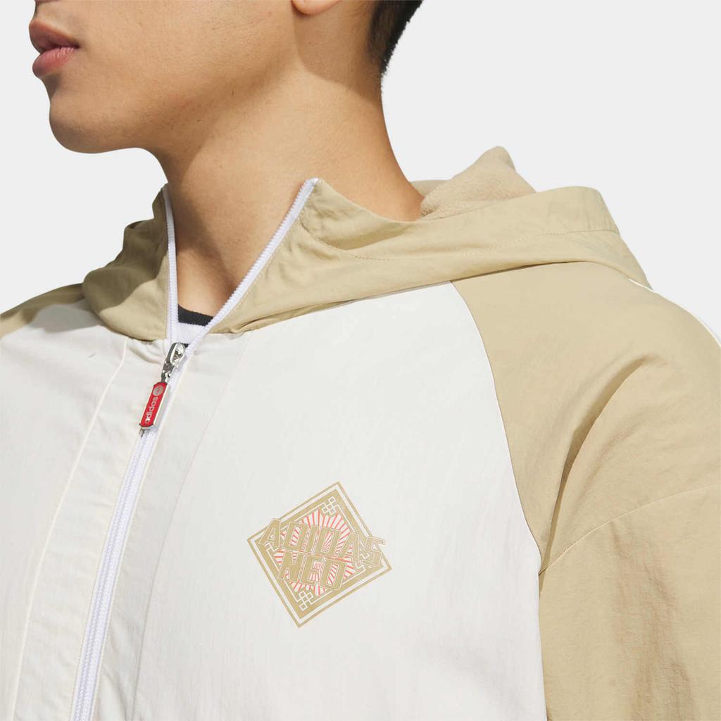 Adidas Neo Jackets Unisex Wonder White Hooded Moderate Other IQ1577