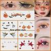 Halloween Glitter Pumpkin & Witch Face Tattoo Stickers - Devil Eye Makeup Accessories