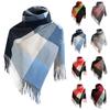 Women's Plaid Scarf Warm Thickening Trend Scarf Shawl Cape