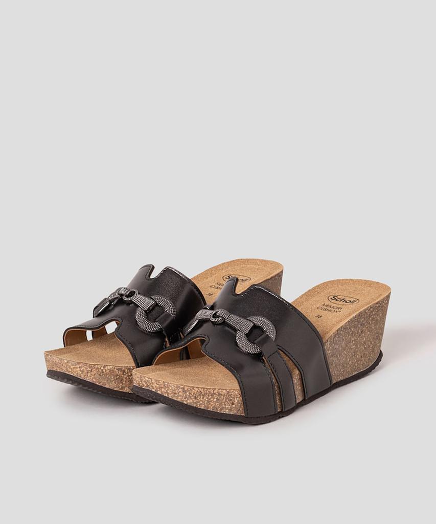 Scholl (женщины) Сандалии на массивной подошве с одной лямкой, черные (Hh54K2F115)
