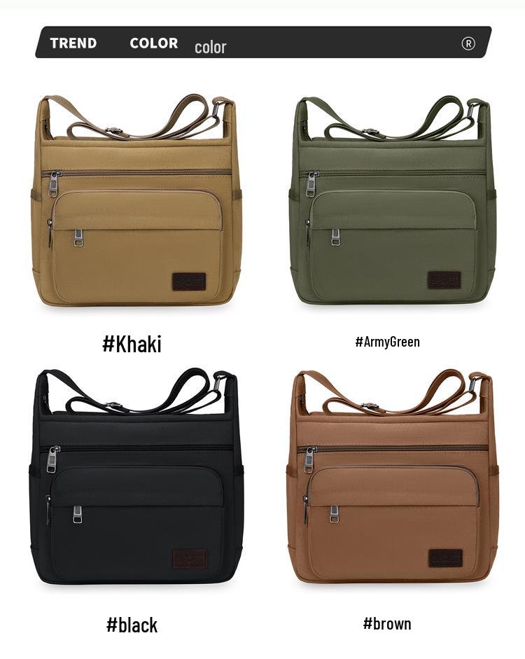 Мужская парусиновая сумка через плечо и на плечо - Повседневная дорожная сумка-мессенджер и рюкзак