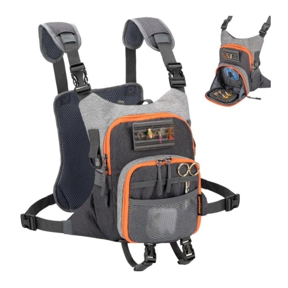Oxford Cloth Fly Fishing Chest Pack with Quick Release Buckles Fishing Pack Outdoor Fishing
