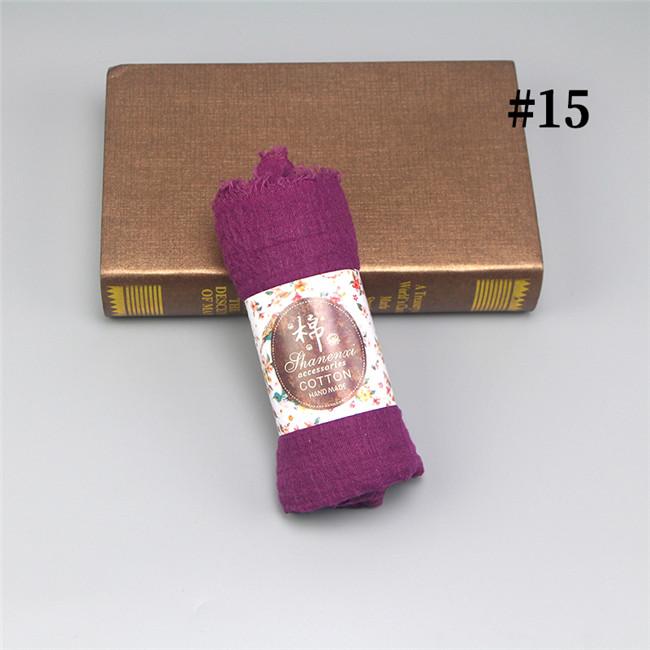 Wholesale Price 70*180cm Women Muslim Crinkle Hijab Scarf Femme Musulman Soft Cotton Headscarf Islamic Hijab Shawls and Wraps