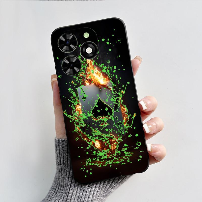 Чехол для Tecno Spark Go 2024 BG6 Черный Миф о Сунь Укуне Чехол Ударопрочный Мягкий ТПУ Чехол для Телефона Для Tecno Pop 8 Pop8 SparkGo 2024 Корпус
