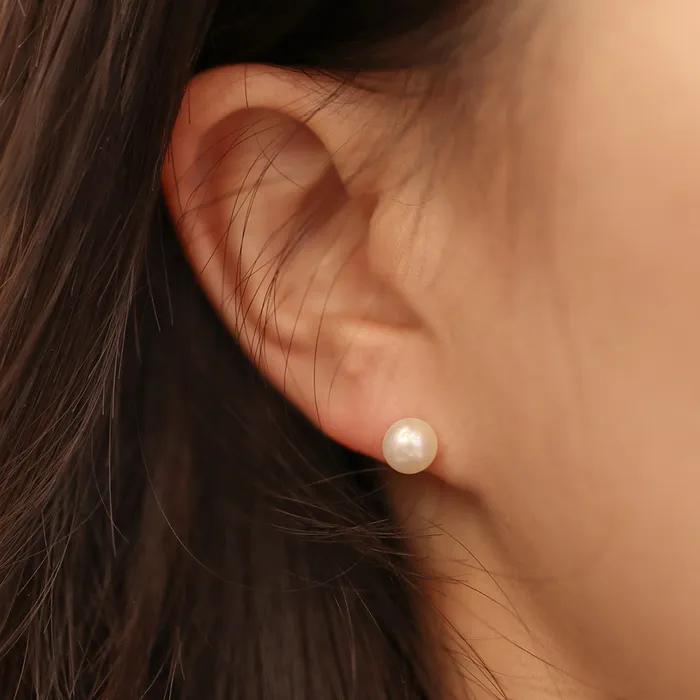 14K_Pure Pearl 6 Pure Pearl Earrings