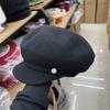 Однотонная овечья шапка женская осенне-зимняя литературная и ретро кепка газетчика шапка художника