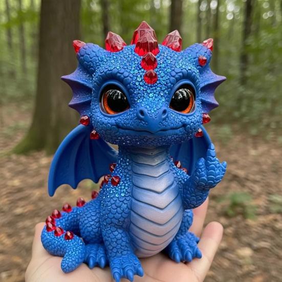 Baby Dragon Figurine Cheeky Dragon Statue Collectible Flip-off Baby Dragon