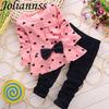Модная туника с бантом и свободные брюки для девочек от 0 до 2лет