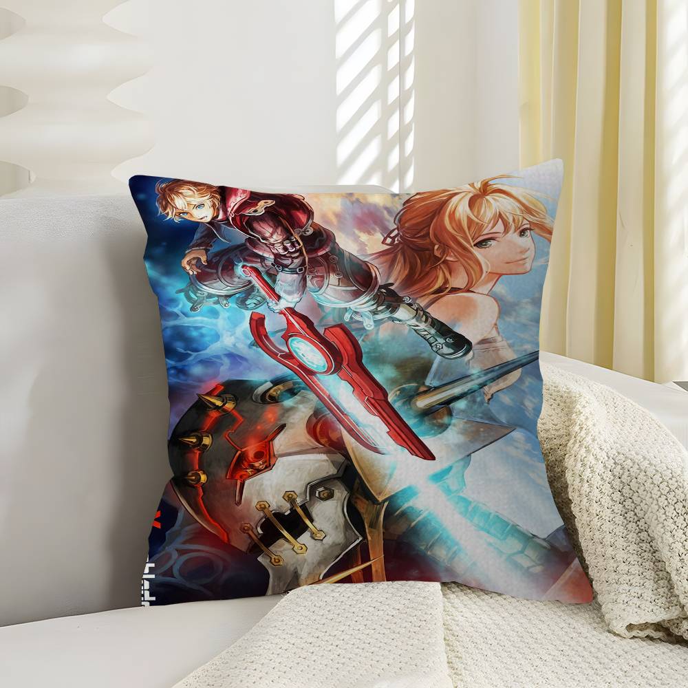 Anime Xenoblade Chronicles Office Cushion Pillowcase Car Cushion Cover45X45Cm Lumbar Pillowcase Sofa Pillowcover