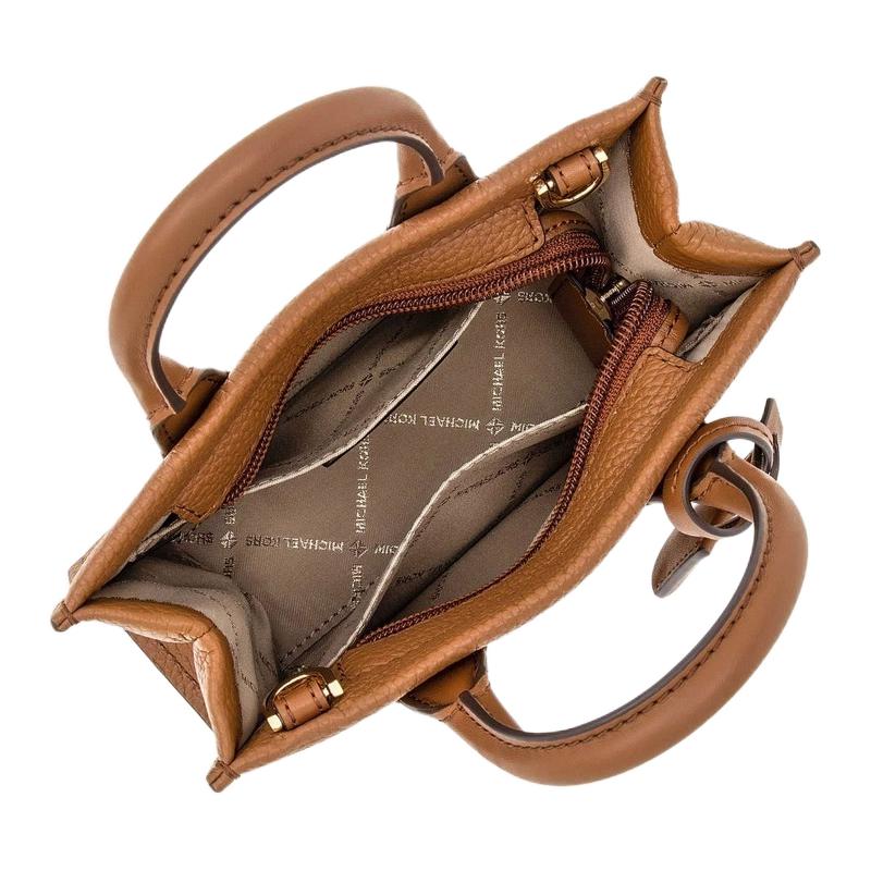 Michael Kors MK Mirella Classic Logo Print Adjustable Shoulder Strap Leather Crossbody Bag Mini Women bags Brown 35F3G7ZC0LLUGGAGE