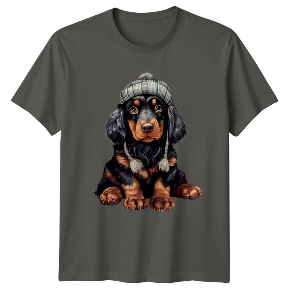 Cute Dog In Hat Animals Dogs Unisexs TShirt Unisexs Tee Graphic Unisex
