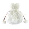 Sanlemon Lapinu White 16 X 4 X 20cm Drawstring Bag Animal Rabbit P-9102