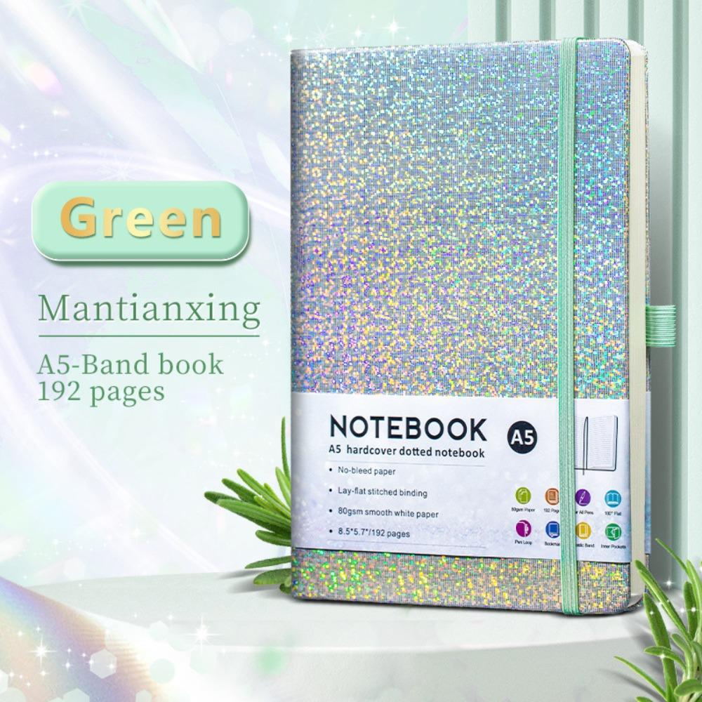 Блокнот А5 Блестящий 192 страницы в линейку Блокнот с блестками Блокнот Блокнот в твердом переплете в клетку для девушек женщин