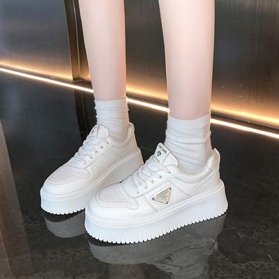 Женские кроссовки Весна Осень Новый стиль Модные Повседневные и Удобные Подошвы-платформы, увеличивающие рост Спортивная обувь