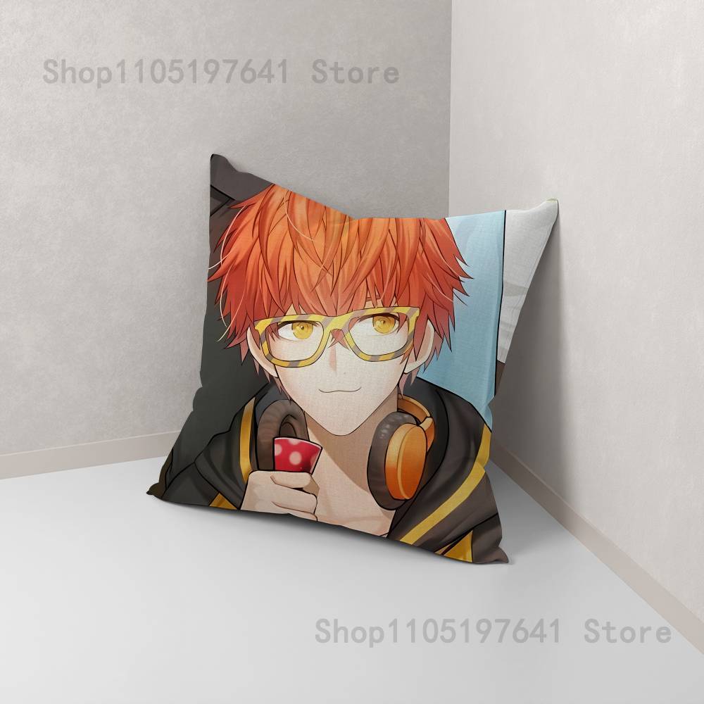 Аниме Mystic Messenger Игра 707 Наволочка милые мультяшные аксессуарыСпальня Диван Декоративная наволочка Мягкая наволочка