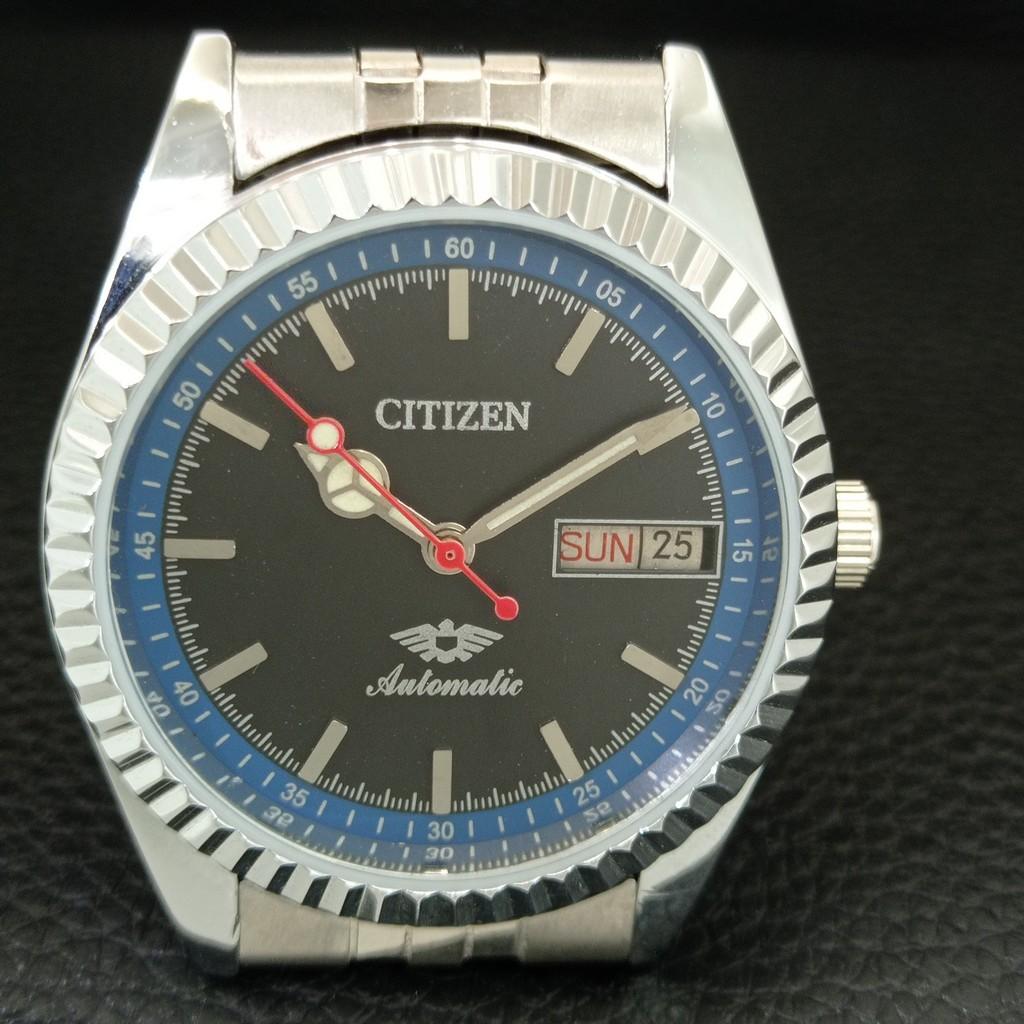 ВИНТАЖНЫЕ АВТОМАТИЧЕСКИЕ ЧАСЫ CITIZEN 8200 ВОССТАНОВЛЕННЫЕ ЯПОНИЯ МУЖСКИЕ ЧЕРНЫЙ ЦИФЕРБЛАТ a446836-1