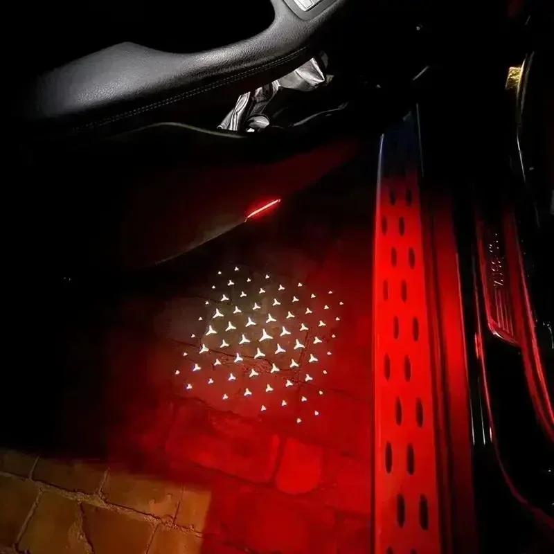 Car Sticker For Benz AMG 2pcs LED Car Doo Projection Welcome Lamp logo light For Mercedes Benz Maybach S Class W221 W222 W223 S