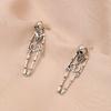 Hip Hop Skeleton Earrings Skull Imitation Human Bone Earrings Aesthetic Halloween Earrings  Gift