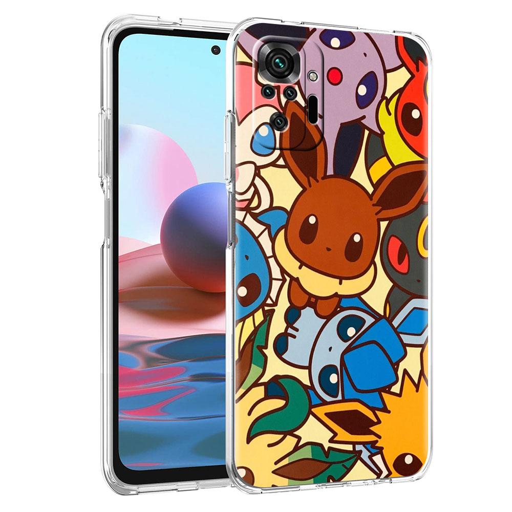 Чехол для телефона с аниме-покемоном Eevee для Xiaomi Redmi Note 11 10 9 8 Pro 9S 10S 9A 9C, противоударный, K40 8T 7 9T, мягкий силиконовый чехол TPU