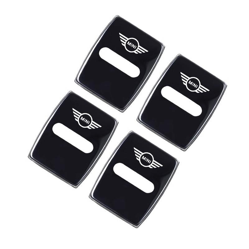 4Pcs Zinc Alloy Car Door Lock Buckle Protective Cover For MINI JCW Cabrio Cooper Countryman Aceman Clubman Coupe Paceman Hub Cap
