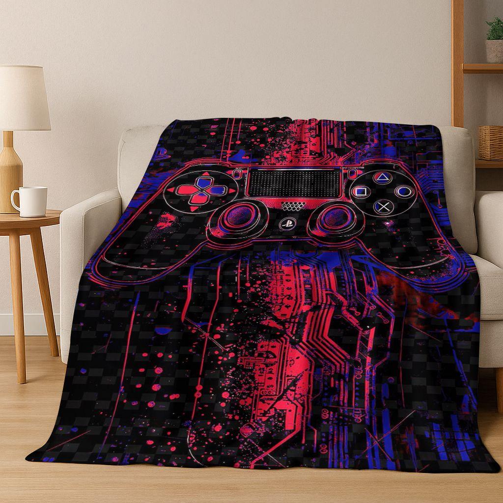 2026 New Gamer Zone Game Controller Flannel Blanket,Warm and Cozy Soft Throw Blanket for Home Bedroom Bed Sofa Picnic Cover Kid