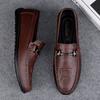 Fashion High Quality Man Loafers Luxury Brand Genuine Leather Business Shoes Moccasins Soft Driving Footwear Comfy Slip-On Casual Shoes