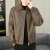 Молодежная короткая кожаная куртка мужская осенняя свободного кроя корейская версия