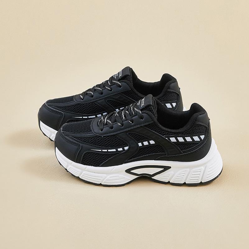 Женские Повседневные Кроссовки в Стиле 'Dad Sneakers' Удобные Массивные Кроссовки на Платформе Беговые Кроссовки Нескользящие На Шнуровке Дышащие Обувь для Ходьбы Женская Тренировочная Теннисная Обувь
