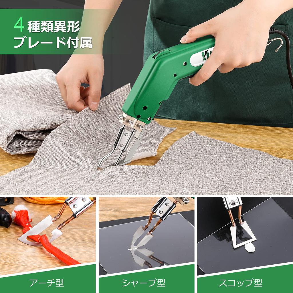 Регулировка нагрева горячего ножа Huanyu Hot Cutter для режущего ножа 600 ℃ 110 В/100 Вт Нейлон/Ткань/Веревка/Пластик/Пенополистирол (4 комплекта)