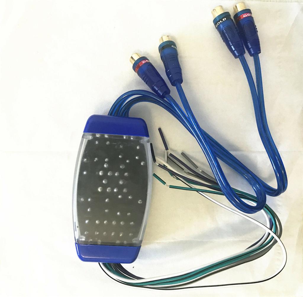 Автомобильный внедорожный стерео радио динамик провод 4-полосный RCA Hi/Lo преобразователь линейного уровня адаптер