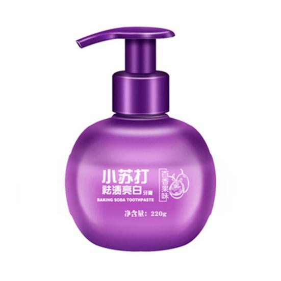 Зубная паста с пищевой содой 220 г в бутылке с помпой для отбеливания и удаления пятен