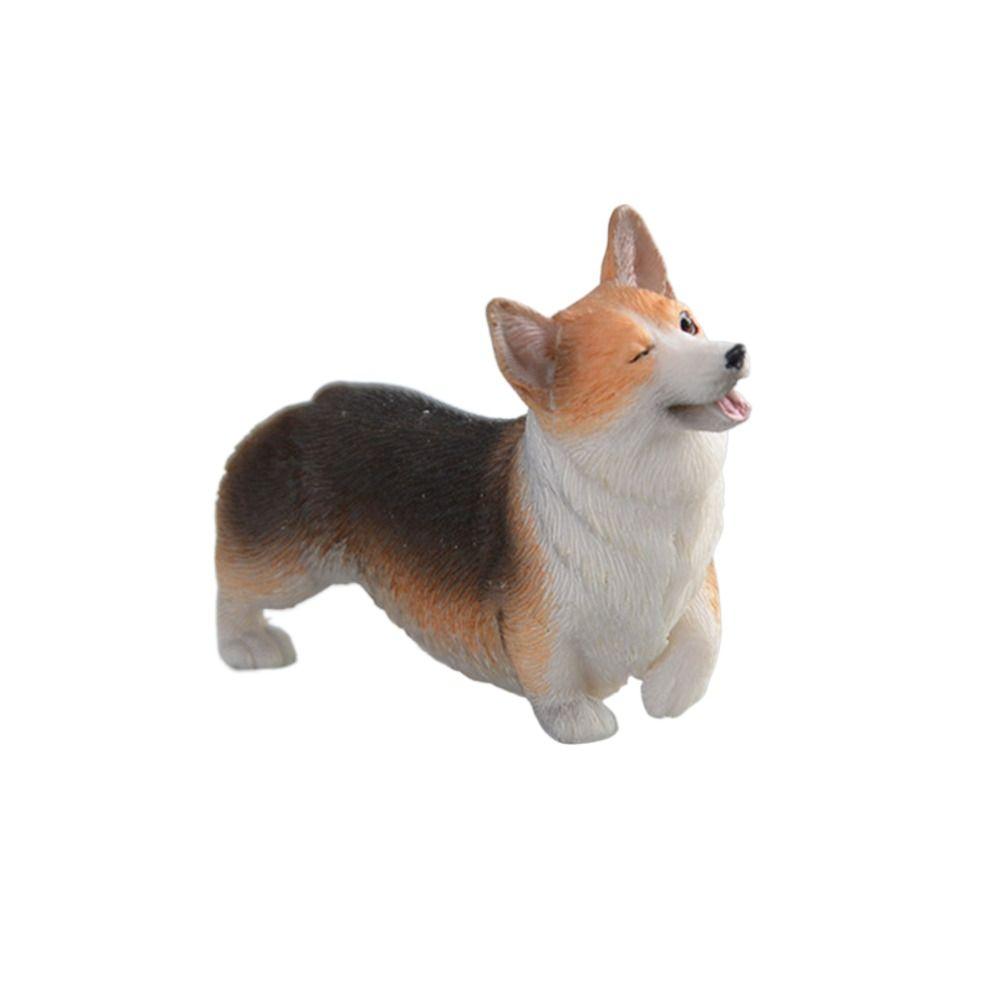 Children's Gift Mini Animal Dog Doll Simulation Dog Car Ornament Corgi Model Miniature Figurines