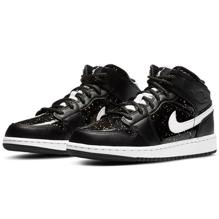 Jordan 1 Mid Black Speckle GS AV5174-001