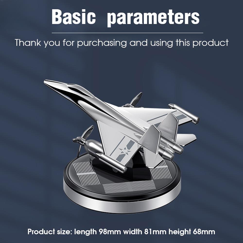 Car Air Freshener Solar Propeller Fighter Aromatherapy Car Interior Decoration Accessories Car Rotating Aromatherapy Perfume