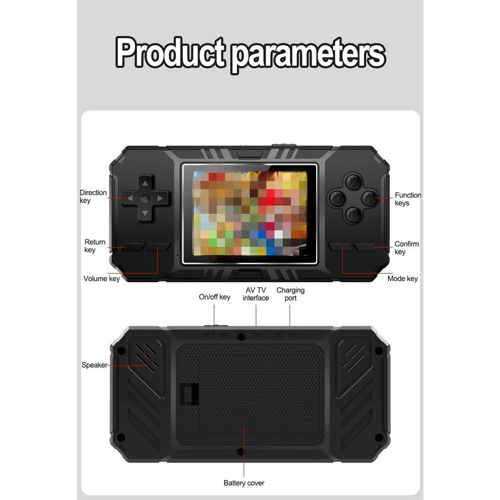 Портативные игровые плееры, ретро мини-консоль, 8-битный 3,0-дюймовый цветной ЖК-экран, встроенный 520 игр, портативный