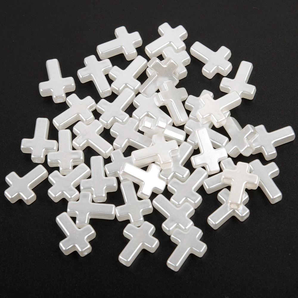 60pcs Exquisite Cross Loose Spacer Beads White Bracelet Necklace Accessories  Mens Bracelets