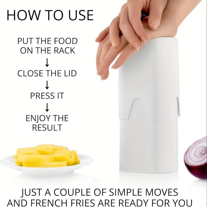 1 шт. Белая электрическая картофелерезка для фри, Многофункциональная ломтерезка для картофеля с теркой, Кухонный гаджет