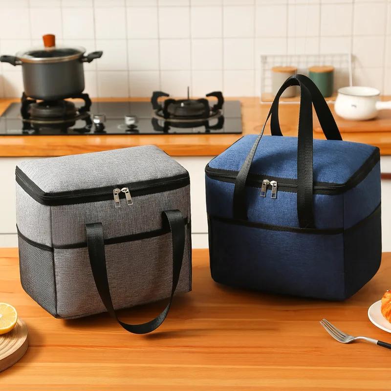 Waterproof Portable Lunch Bag Cationic Large Thermal Insulation Bag Ice Bag Thickened Large-capacity Lunch Box Bag Picnic Bag