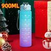 1-3PCS Sports Water Bottle for Running Drinking Bottle 2L Motivational with Time Marker Stickers Portable Reusable Plastic Cups