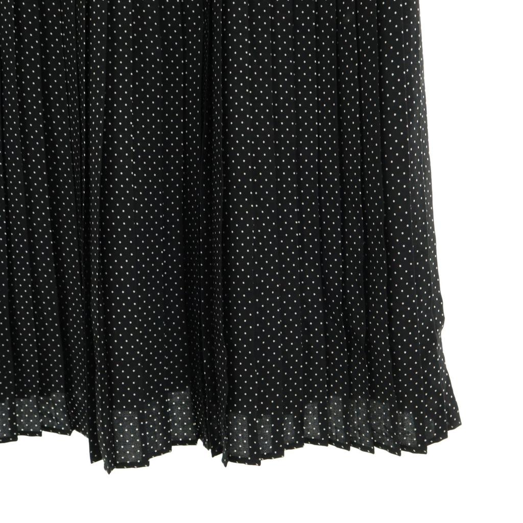 Unused ZARA Dot Pattern Short Sleeve V Neck Mini Dress M Black Women Used