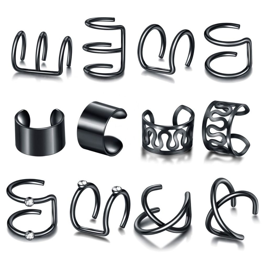 Alloy Alloy Braid Clips Silver Color Non Piercing Ear Cuffs New Design Hair Jewelry  Beach Party