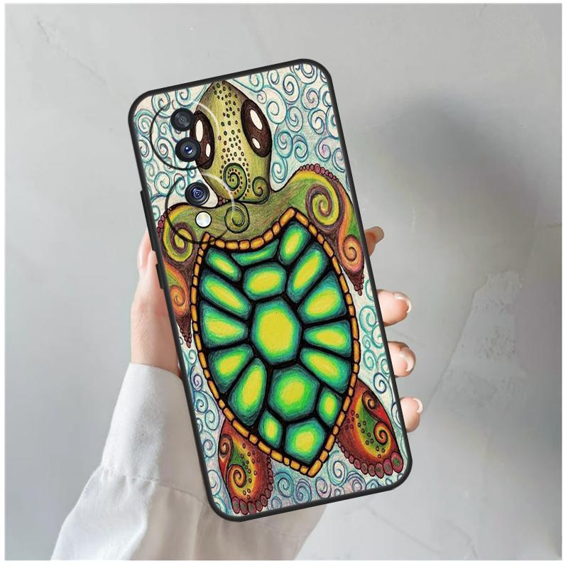 Милая Морская Черепаха Для Huawei P20 P30 P40 P50 P60 Pro P Smart Z Nova 5T Honor 70 50 X8 X9 a Magic 5 Lite Чехол
